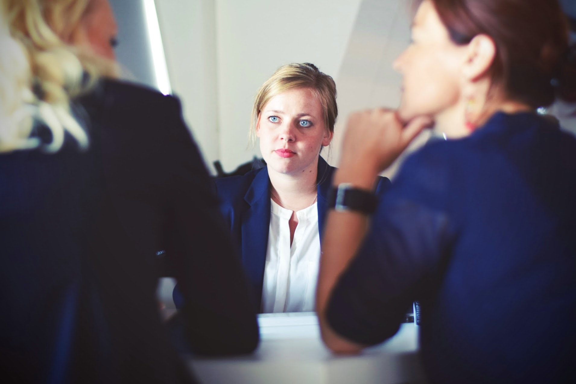 woman interviewing