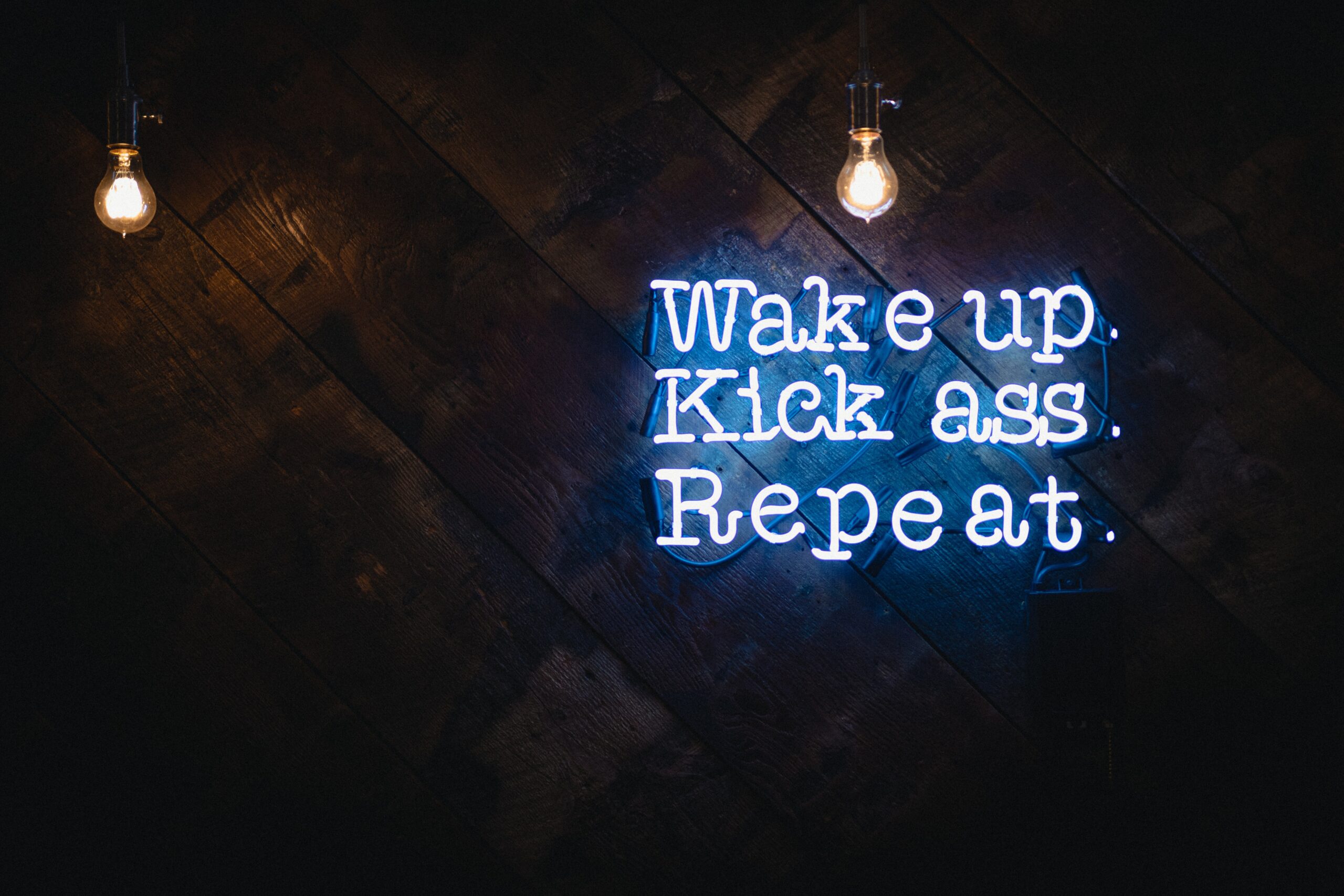"Wake up. Kick ass. Repeat"